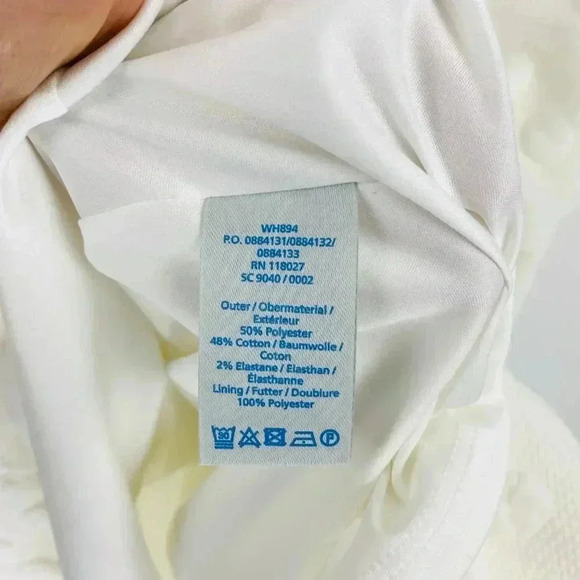 Boden Winter White Ivory Fit n Flare Polka Dot Textured Dress 12 - Picture 3 of 7